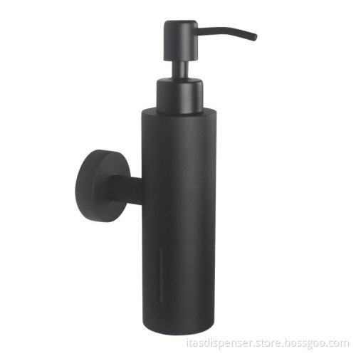 Round Bottle Manual Press Soap Dispenser 230 ml for Bathroom Counter